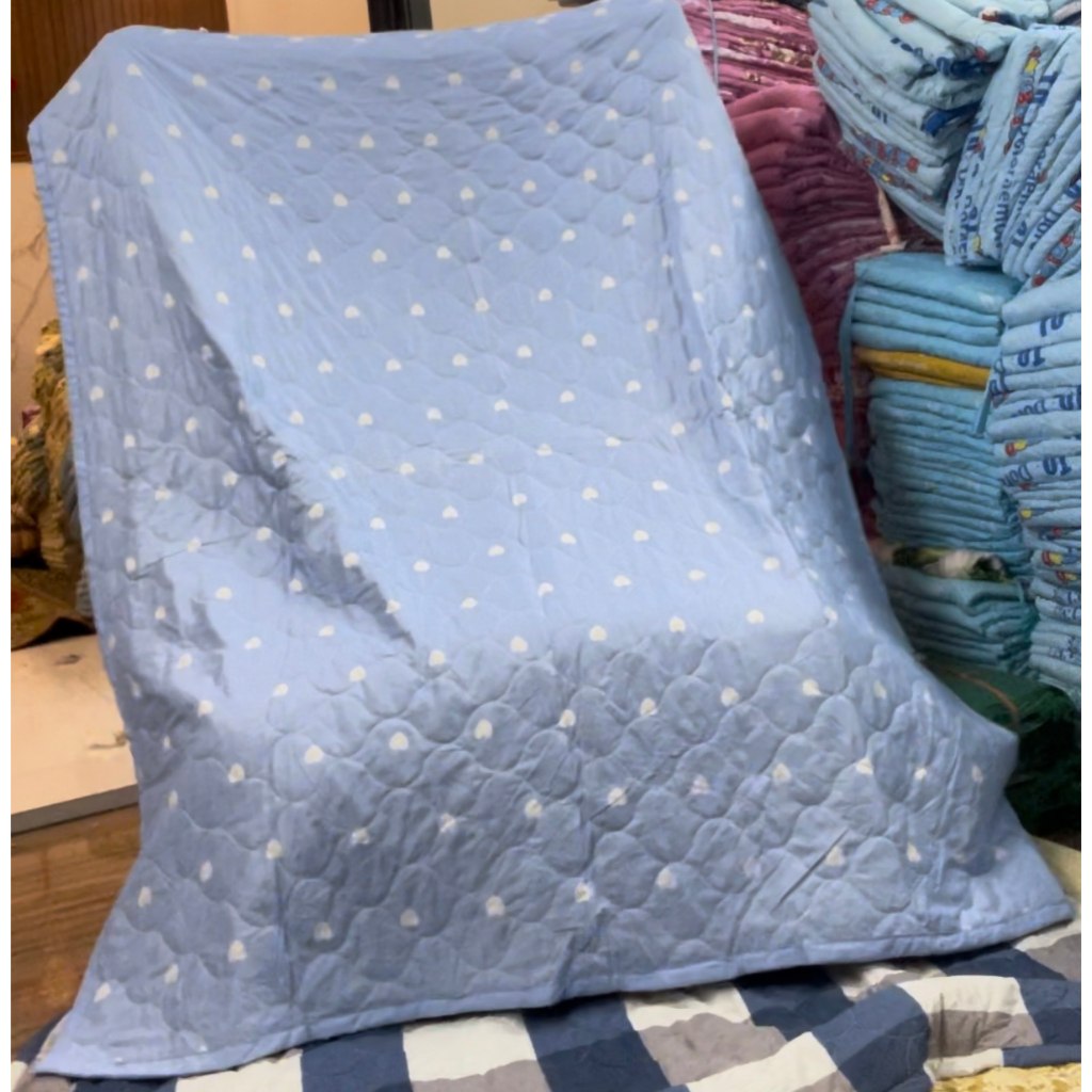 Chăn hè Cotton Poly trần bông 3 lớp nhiều mẫu nhẹ thấm hút mồ hôi tốt kích thước 1m7x2m