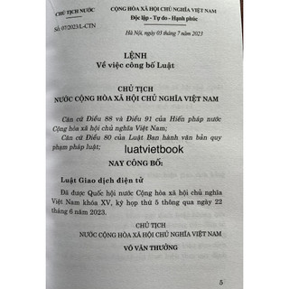 Sách Luật Giao Dịch Điện Tử