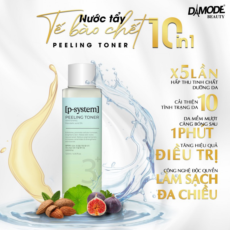 Nước Tẩy Tế Bào Chết, Dưỡng Da Peeling Toner - P-system Damode