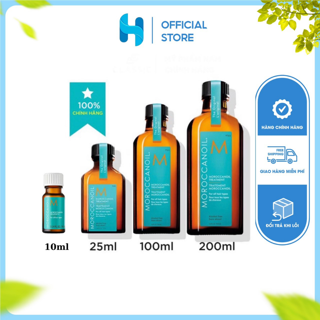 Tinh dầu dưỡng tóc Moroccanoil Treatment Original 10ML - 15ML - 25ML - 100ML - 125ML - 200ML