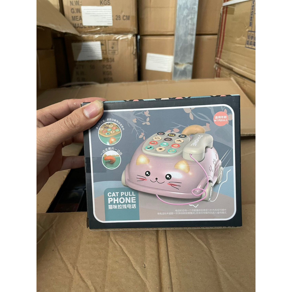 Điện Thoại bàn Đồ Chơi  CAT PULL PHONE
