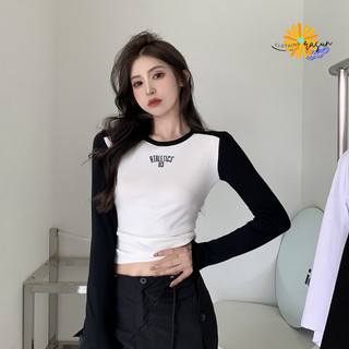 Áo Thun Crotop Nữ Tay Dài Raplan Thun Gân Co Dãn Dày Dặn RASUN