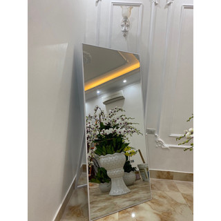 Gương vuông màu trắng, gương toàn thân viền nhỏ cao cấp nhà troy A22