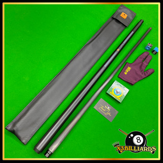 Cơ Phá Bida LITTLE  MONSTER The Crack Ngọn Full Carbon, Gậy Đề Pa Bi A Trợ Lực Hàng Chính Hãng Tặng Bao Cơ Lơ Tẩy Bao