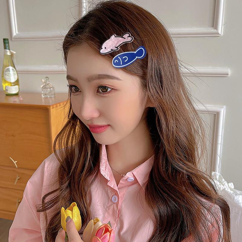 🍒🍒CHERRYKOKO Kẹp Tóc Hình Xương Cá Nhỏ Nhắn Dễ Thương Cho Nữ