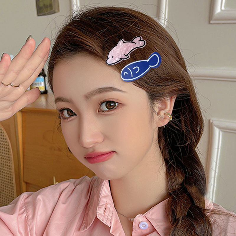 🍒🍒CHERRYKOKO Kẹp Tóc Hình Xương Cá Nhỏ Nhắn Dễ Thương Cho Nữ
