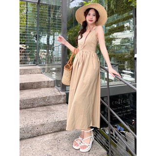 [RÁCH STORE] Đầm Dài - 2 Dây Đôi - Cổ Tim Đắp
