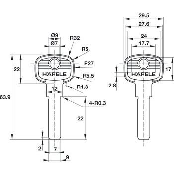 Khóa chống cắt Hafele - 482.01.949 Vạn Phước Thịnh