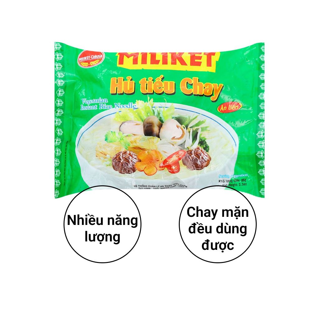 Hủ Tiếu Chay Miliket Dai Thơm Ngon - Gói 65g - FoodMap