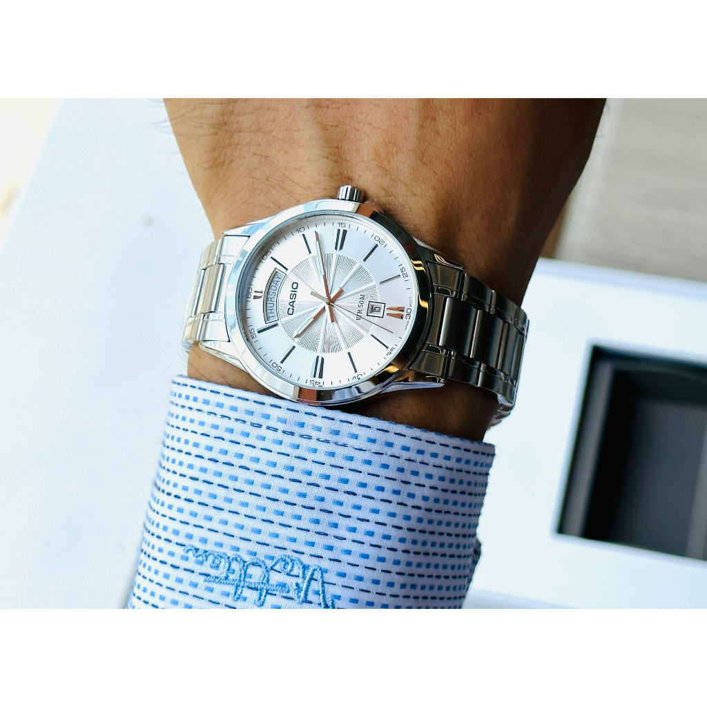 Đồng hồ nam dây thép Casio MTP 1381D 7A