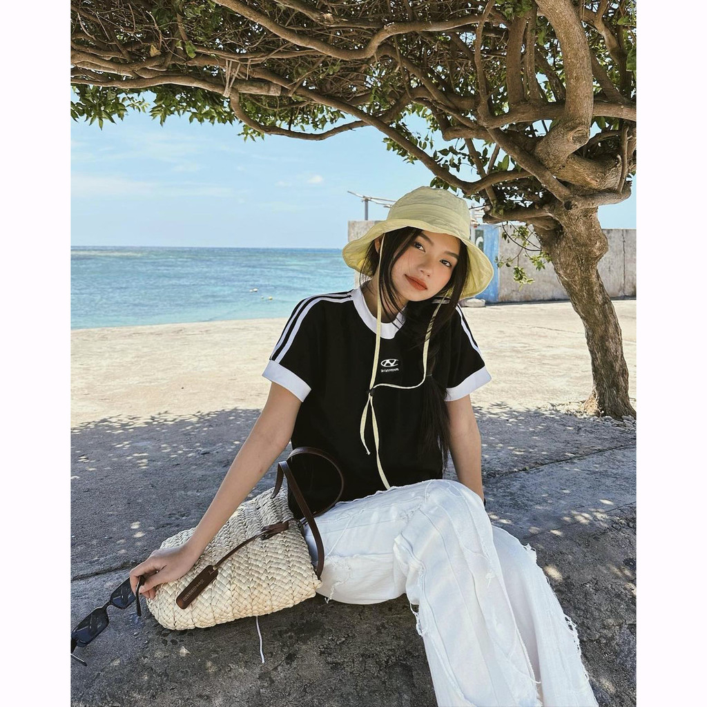 Áo Thun Baby Tee Thêu Chữ N Ringer Tee, Chất Cotton 100% Phong Cách Unisex A1 | BigBuy360 - bigbuy360.vn