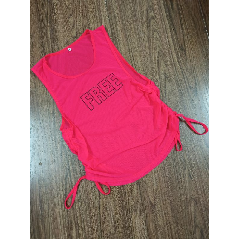 Áo tank lưới mặc ngoài áo bra tập thể thao