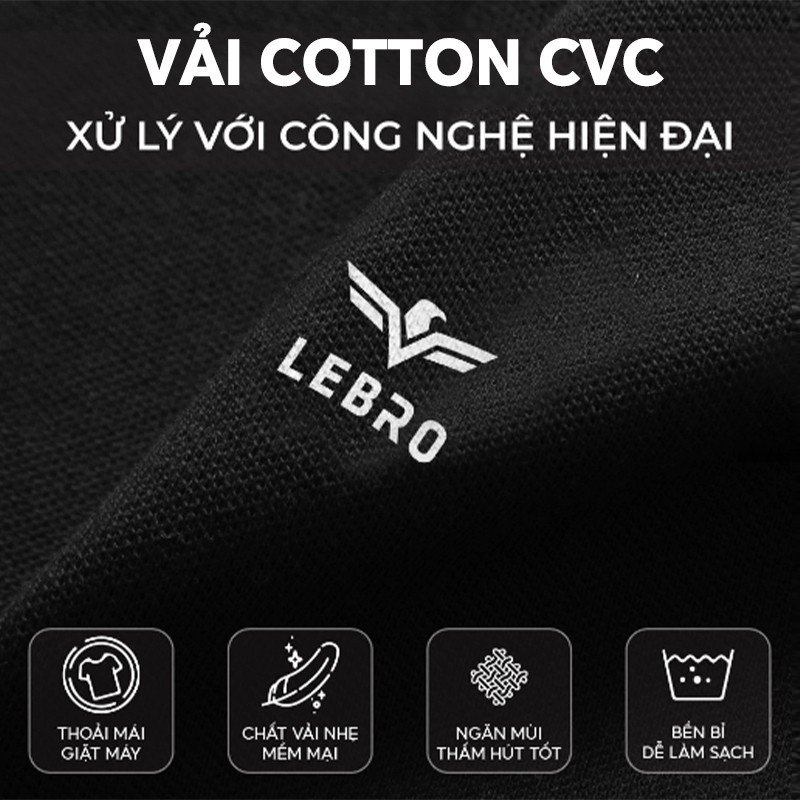 Bộ Quần Áo Thể Thao Nam Mùa Hè LUSSO, Vải Cotton CVC Co Giãn Thoáng Khí, Có Cổ, Thấm Hút Mồ Hôi BTT23-003