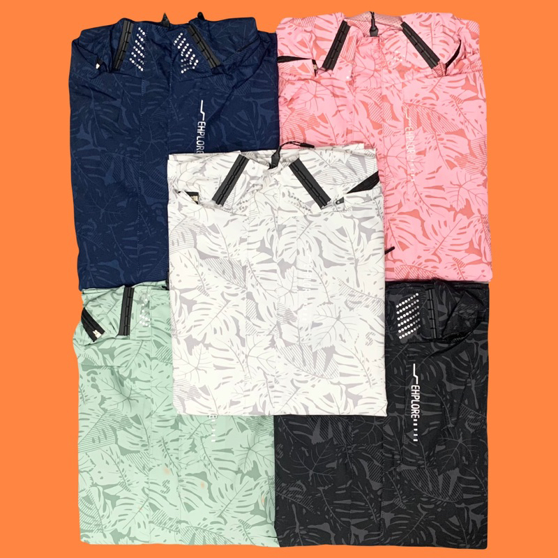 Áo Gió Cải tiến Chốt Cổ Hot trend | hoạ tiết in hình lá trầu bà độc đáo