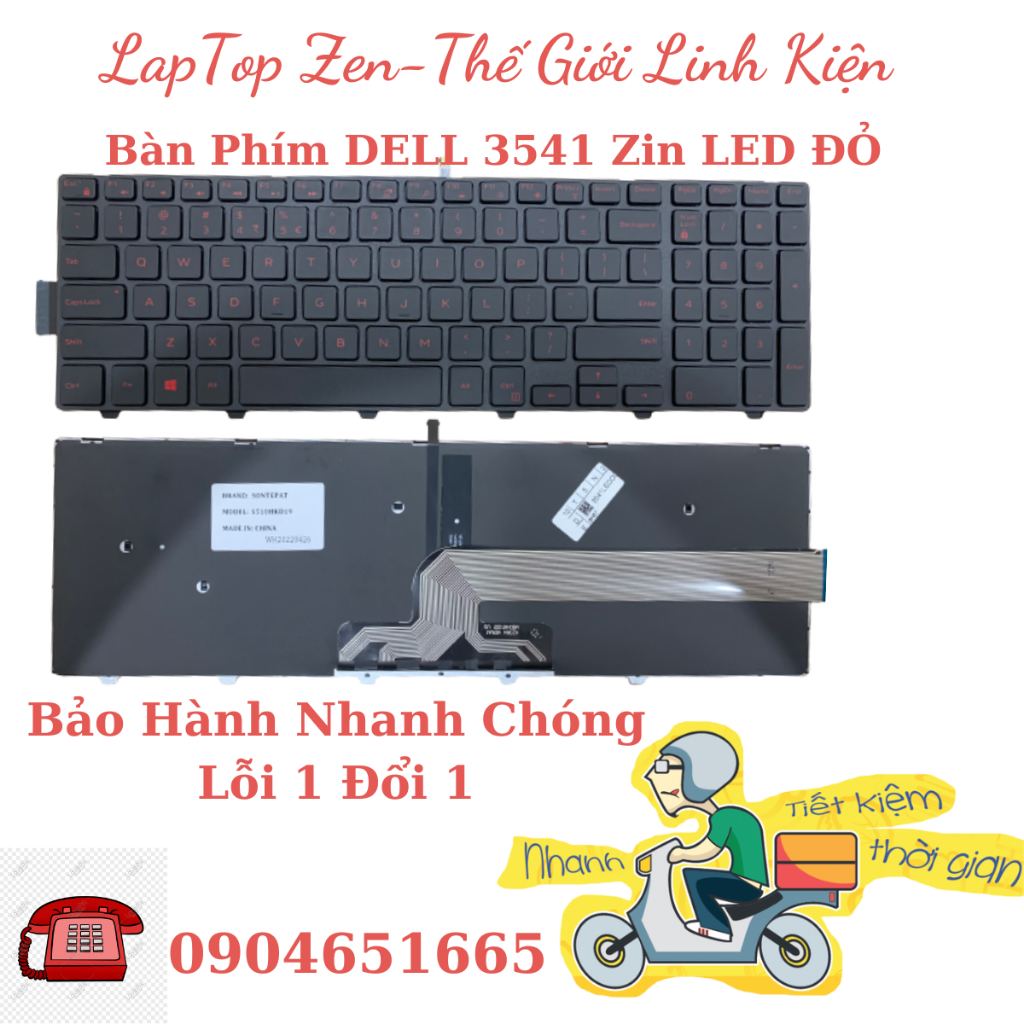 Bàn phím Laptop Dell Inspiron 15-3000 3542 3541 3543 3551 3558 3559 5542 5543 5547 5548 5551 5558 5559 NEW ZIN
