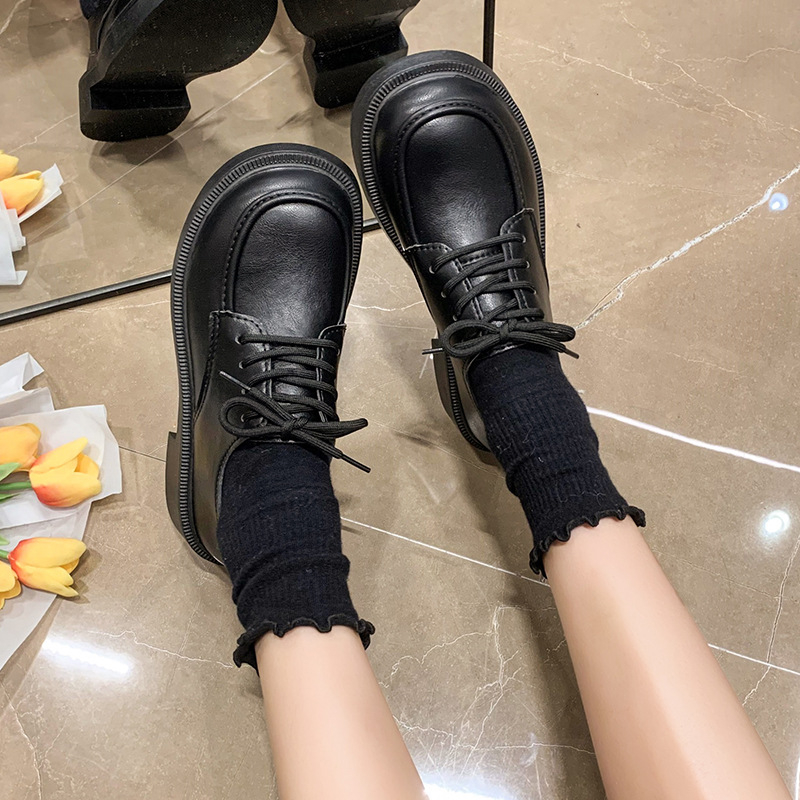 Giày oxford nữ buộc dây vintage JIN-17 - giày da phối đồ siêu xinh