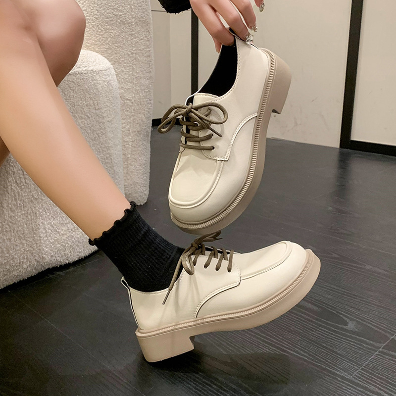 Giày oxford nữ buộc dây vintage JIN-17 - giày da phối đồ siêu xinh