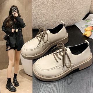 [ZJM] Giày oxford nữ buộc dây vintage JIN-17 - giày da phối đồ siêu xinh