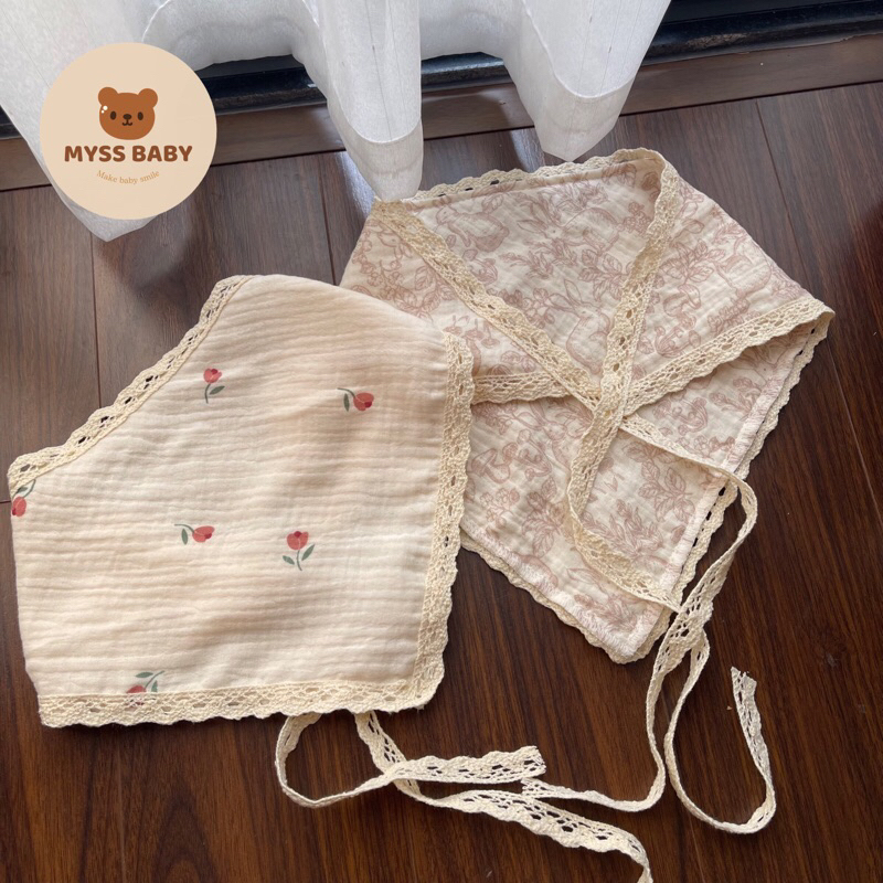 Khăn trùm đầu phong cách vintage cho bé gái MYSS BABY