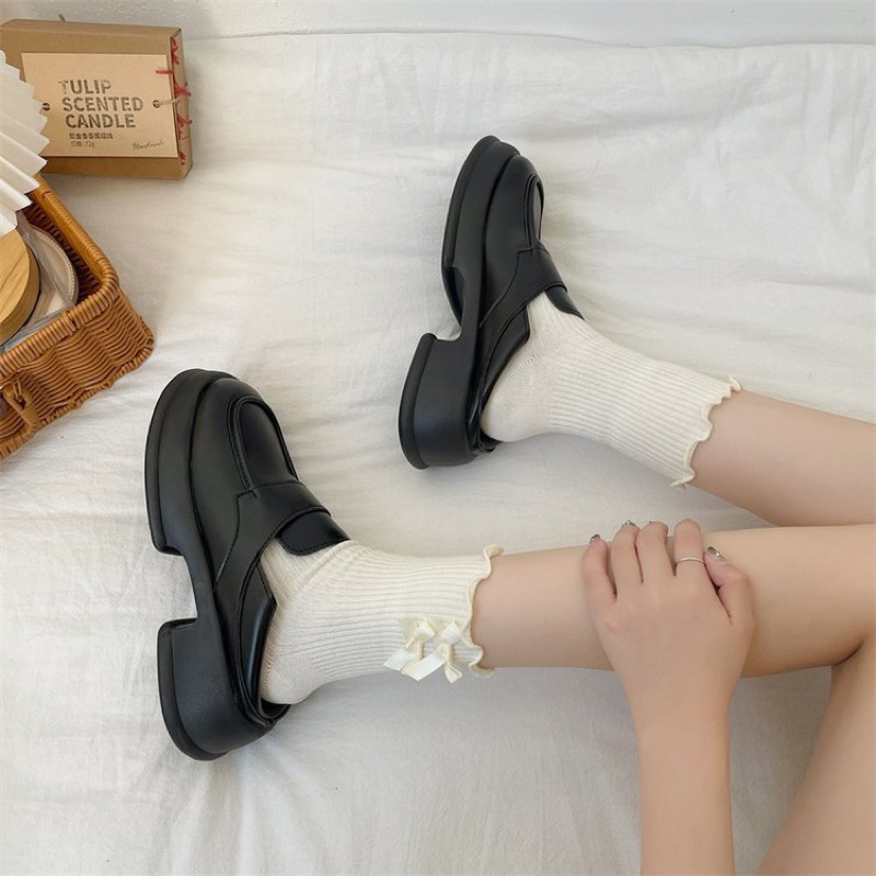 Giầy lolita đạp gót hàn quốc,phong cách trẻ trung cá tính,chân gầy nên lùi size