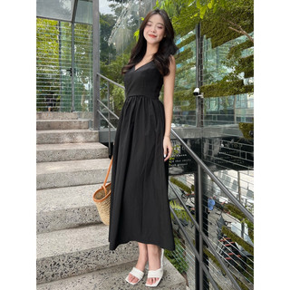 [RÁCH STORE] Đầm Dài - 2 Dây Đôi - Cổ Tim Đắp