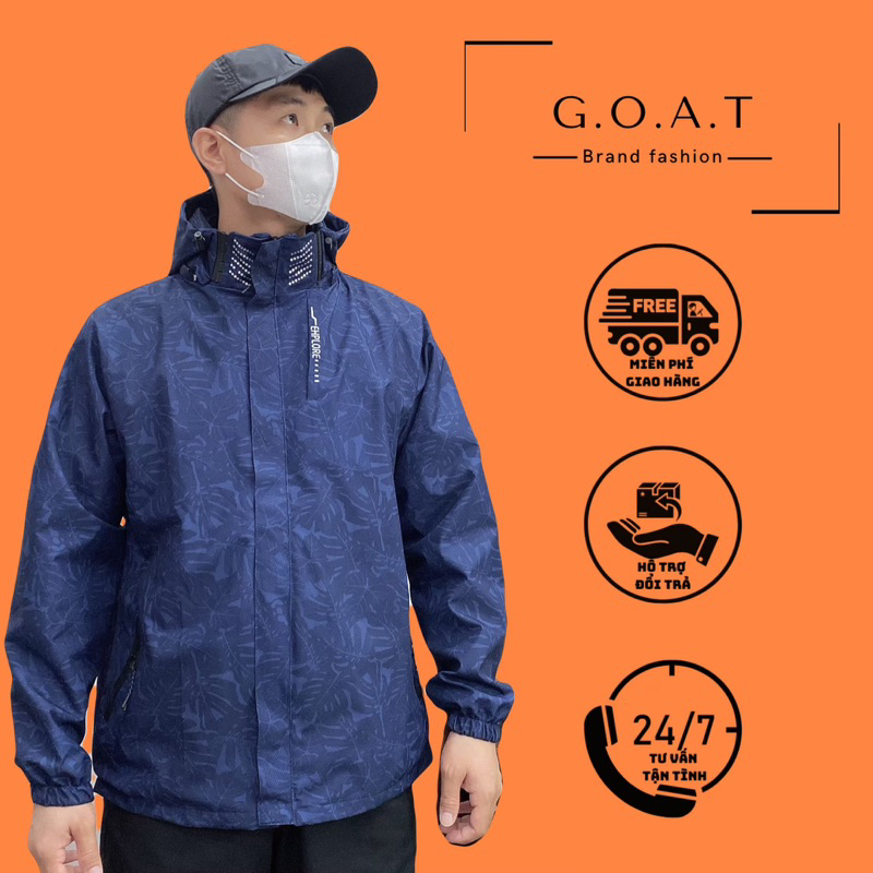 Áo Gió Cải tiến Chốt Cổ Hot trend | hoạ tiết in hình lá trầu bà độc đáo