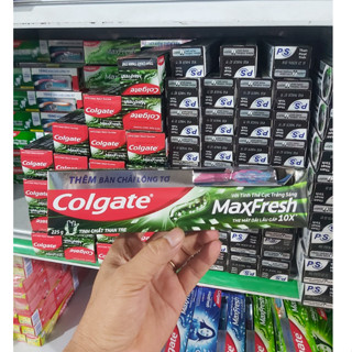 Kem đánh răng Colgate Maxfresh 200g - TINH CHẤT THAN TRE +Tặng bàn chải lông tơ phủ than