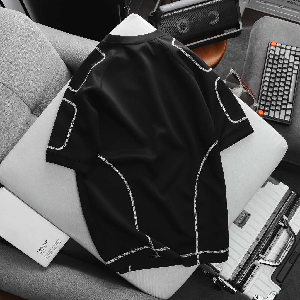 Áo Thun Nam Slim Active Body, Chất Vải Thun Polly 2D Thoải Mái, AT0069, SOMEHOW