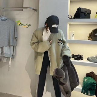 Áo Khoác Cardigan Dáng Dài from Rộng Tay Dài Cổ V Phối Chữ Paric Hàng Qccc Phù Hợp Mọi Lứa Tuổi Orangecloset