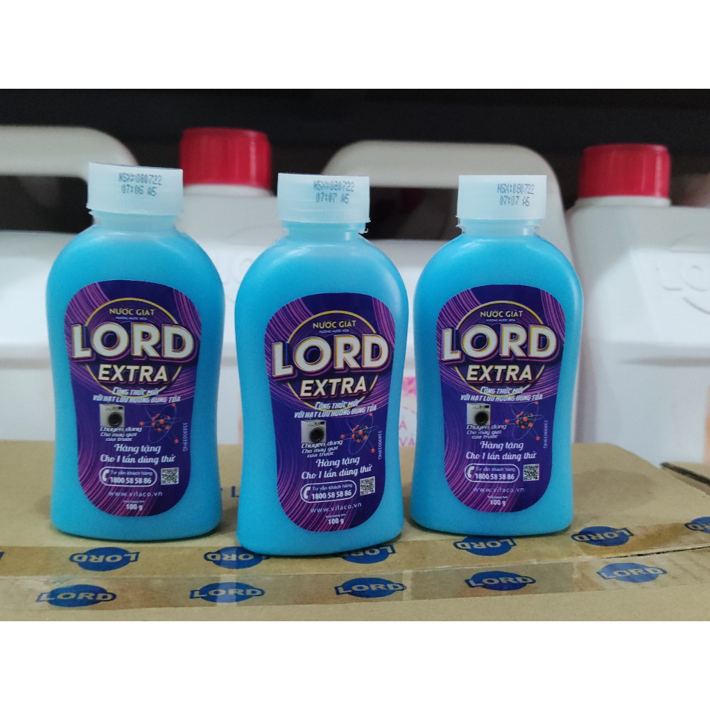 Nước giặt Lord Extra (chuyên cho máy cửa ngang) với hương nước hoa 100gr