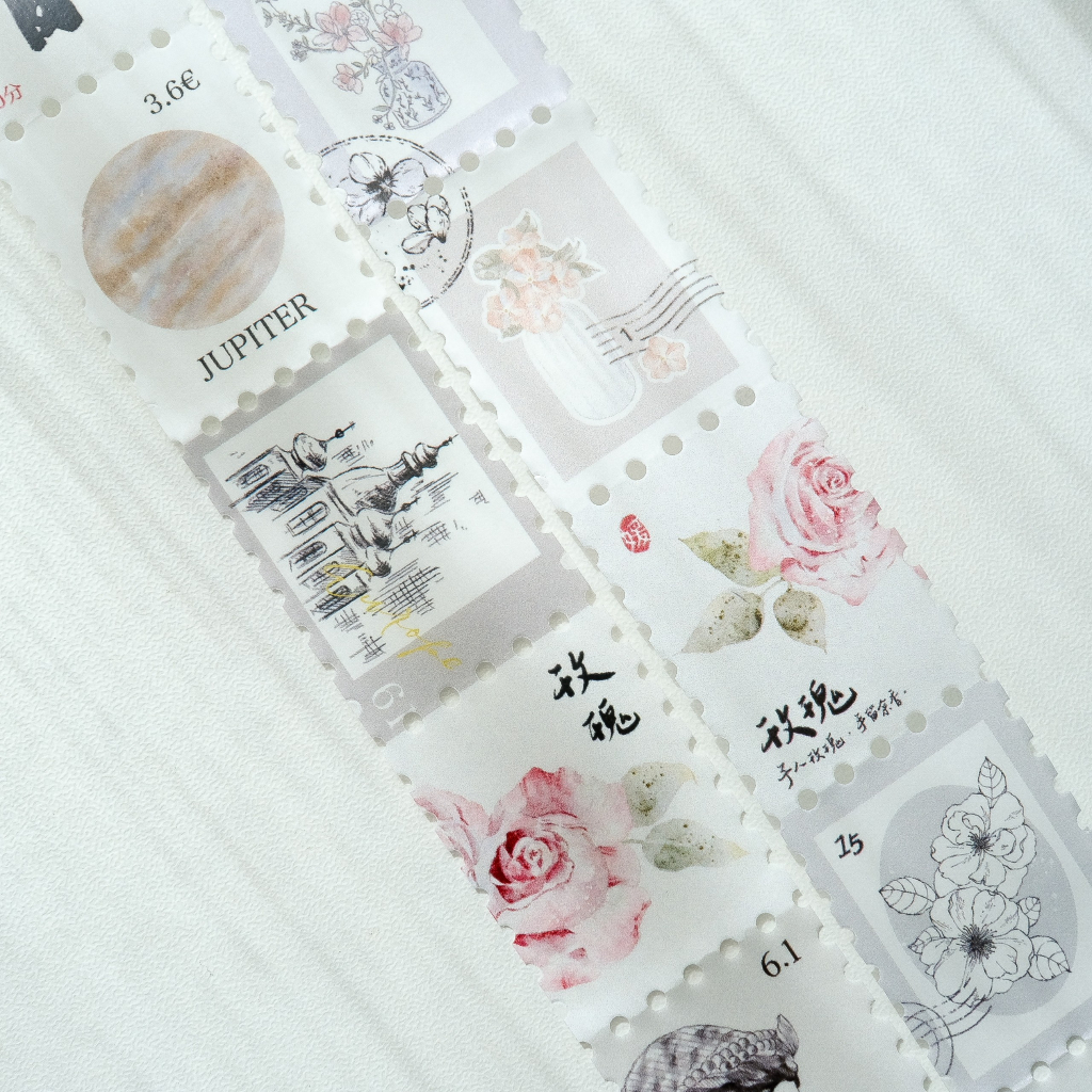 Meohime 𓃠 Hãng Jenny Studio - Băng dán Washi tape 29 hình tem thư chủ đề vintage Vol5 Jenny