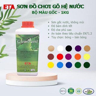 Sơn đồ chơi gỗ hệ nước - màu gốc - 1 kg - Sơn an toàn ETA hệ nước