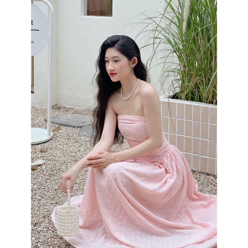 SUNDEI | Đầm cúp ngực dáng dài chiết eo Larose Dress