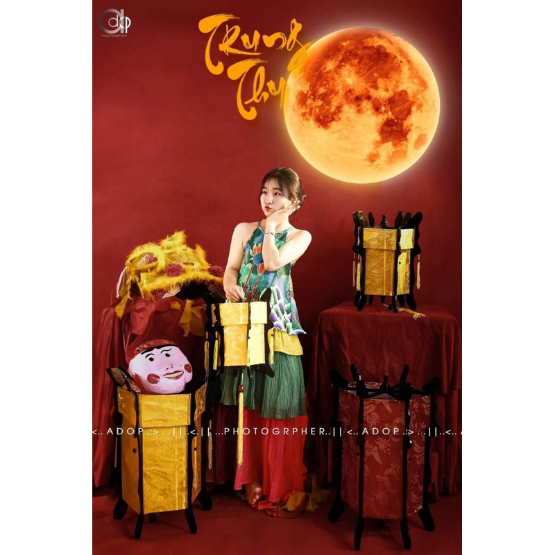 Set yếm chân váy tầng