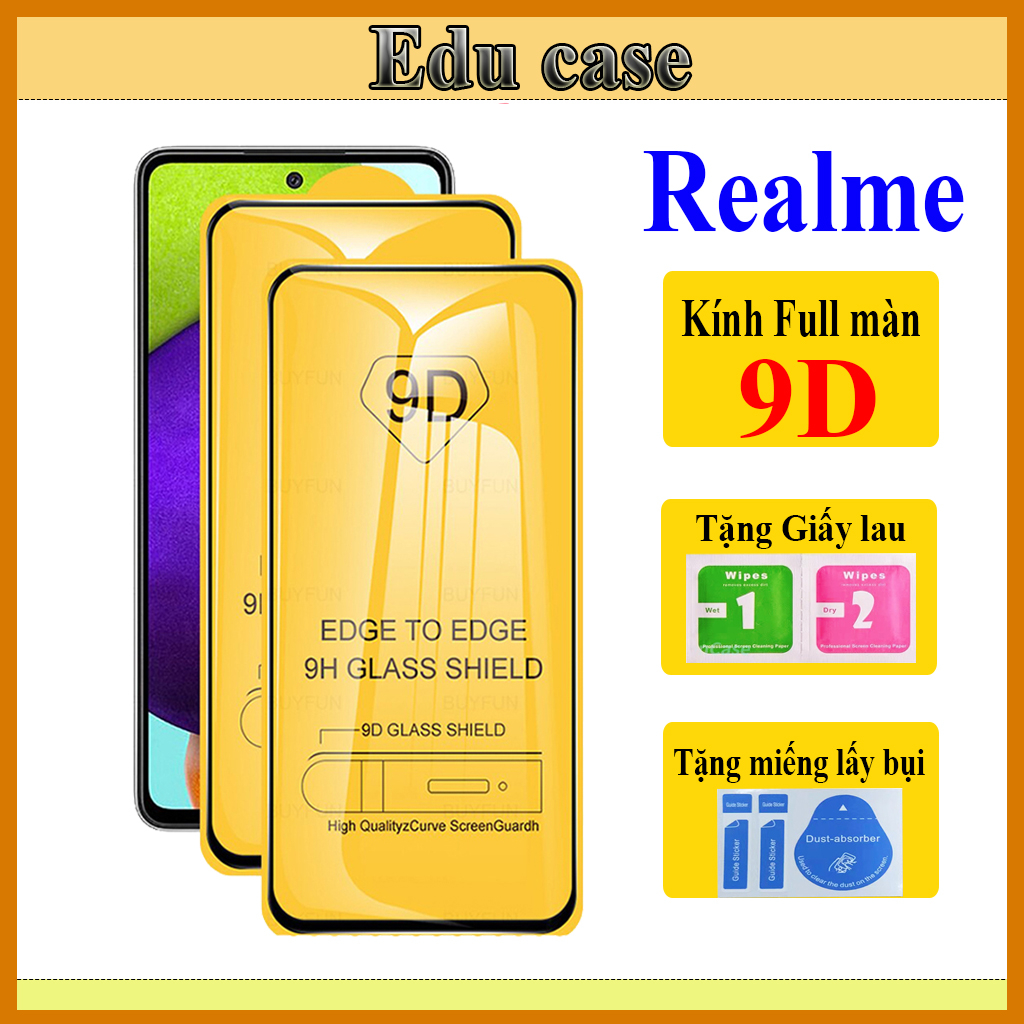 Kính cường lực Realme 6/6i/6s/6 Pro /C11/C12/C15/V5/X50/C20/C21/C25/C21Y/C35/9i/10/C30s/C33/C53/C55 Educase