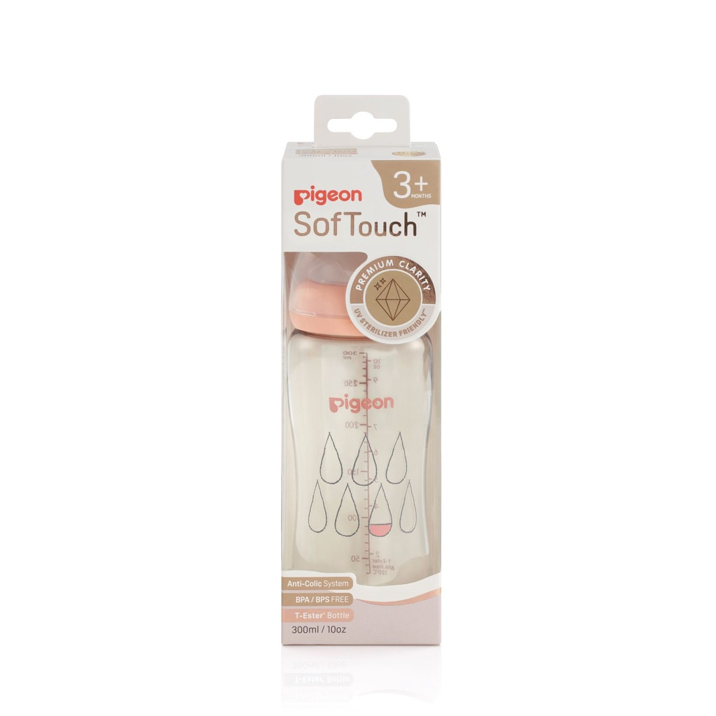 Bình sữa Pigeon Softouch T-Ester Plus – Giọt sương 200ml/300ml A7