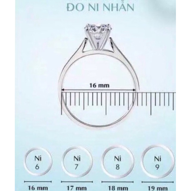 Nhẫn trơn đá trắng không box