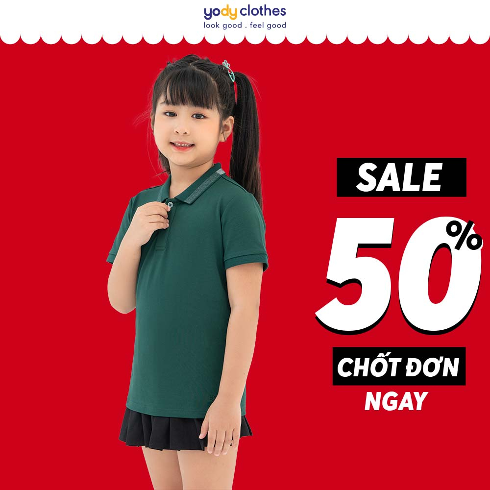 [SALE ĐẾN 50%] Áo thun phông trẻ em phối bo YODY chất mềm mịn thoáng khí kiểu dáng năng động APK5177