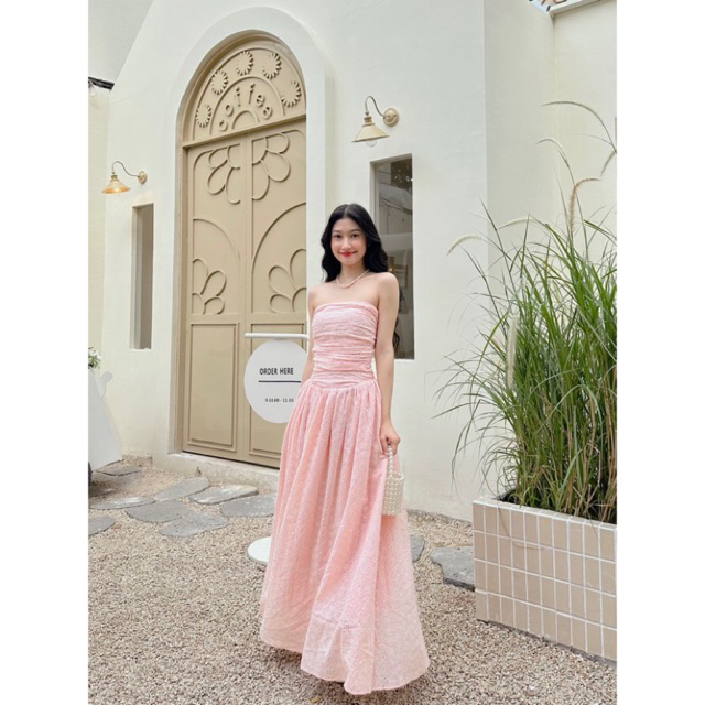 SUNDEI | Đầm cúp ngực dáng dài chiết eo Larose Dress