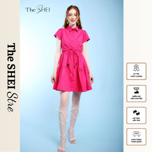 Đầm Sơ Mi Nữ Sang Trọng Thanh Lịch The SHEI- Hồng Sen - TSD092229