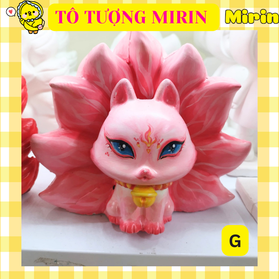 Tượng Thạch Cao Hồ Ly - Mirin Việt Nam - Cỡ Lớn 20-25cm ( SP001363)