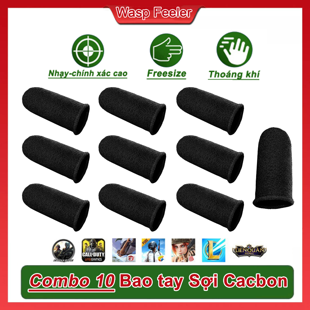 Bao tay chơi game cao cấp Wasp Feeler Giá sỉ 😍Freeship😍 Găng tay chơi game cao cấp - Phụ kiện bao tay chs game