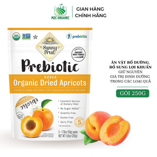 Mơ khô hữu cơ bổ sung Prebiotic Sunny Fruit 250g tăng cường hệ vi sinh đường ruột tốt cho sức khỏe