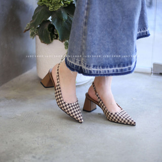 Giày Judy- Sandal Colee Slingback Mũi Nhọn Gót Trụ 7p VNXK