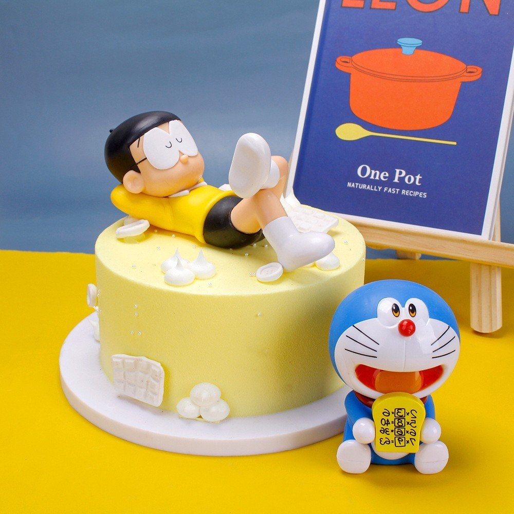 Phụ Kiện Sinh Nhật  Tượng Mô Hình Nobita Trang Trí Bánh Kem Đồ Chơi Sinh Cho Bé
