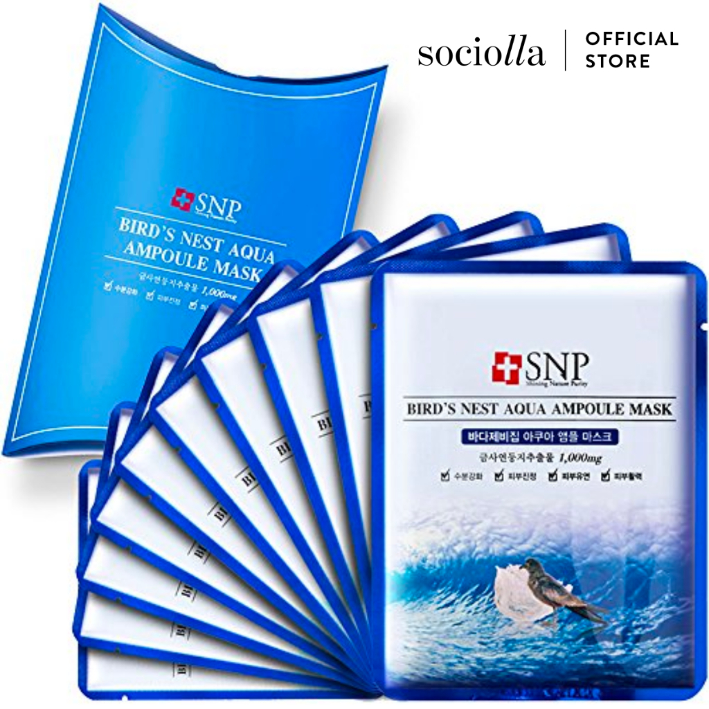 Mặt Nạ Dưỡng Ẩm Tổ Yến SNP Bird's Nest Aqua Ampoule Mask 25 ml