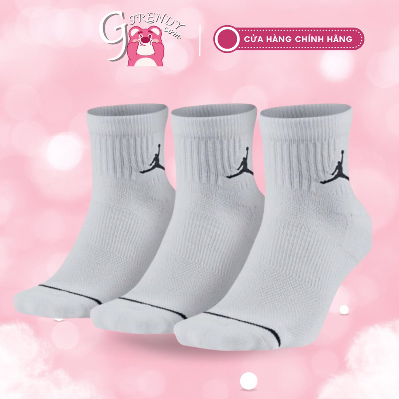 Tất vớ thể thao Jordan trắng đen xám - Hàng cao cấp Gtrendy