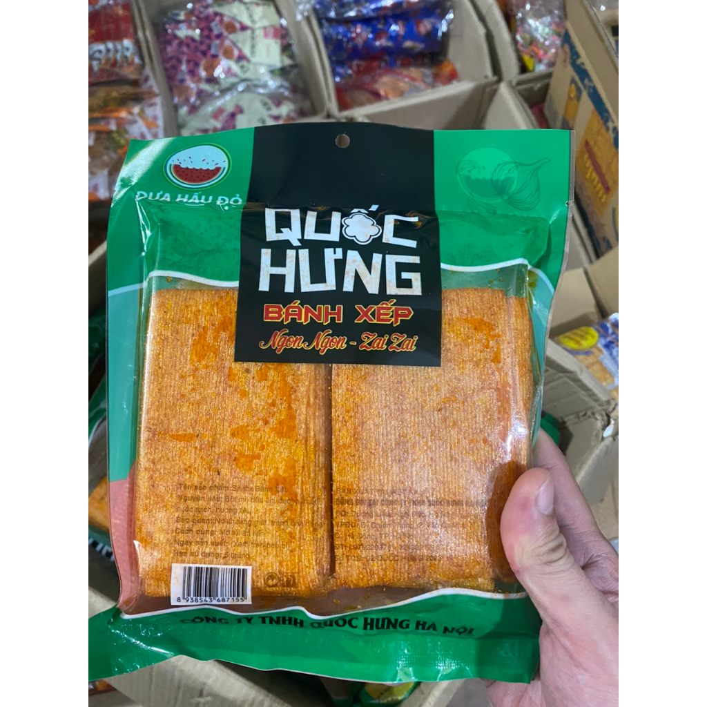 Bánh xếp cay Quốc Hưng, Dưa Hấu Đổ, ăn vặt cổng trường free ship