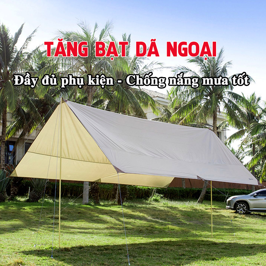Tăng Bạt Dã Ngoại Cắm Trại Dã Ngoại Chống Mưa Chống Nắng Tăng Bạt Dã Ngoại Du Lịch Giá Rẻ Kèm Phụ Kiện VT169