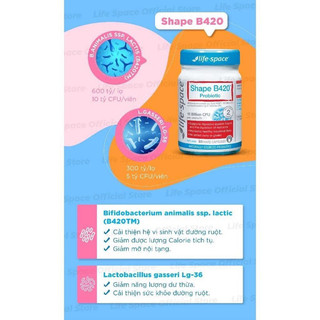 Life Space Shape B420 Probiotic - Men vi sinh